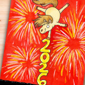 Carte Postale 2026 Année du Cheval 