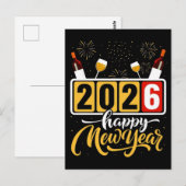 Carte Postale "2026 Bonne année" Design de célébration (Devant / Derrière)
