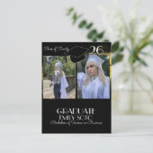 Carte Postale 2026 Graduation Collage Script Gold Black (Debout devant)