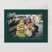 Carte Postale 2026 Minimalist Modern Script Green Photo (Devant)