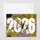 Carte Postale 2026 New Years Trippy Bold Font (Devant / Derrière)