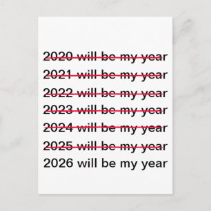 Carte Postale 2026 Sera Mon Année Drôle Sarcastique Nouvel An