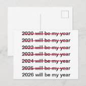 Carte Postale 2026 Will Be My Year Funny Sarcastic New Years (Devant / Derrière)