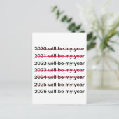 Carte Postale 2026 Will Be My Year Funny Sarcastic New Years (Debout devant)