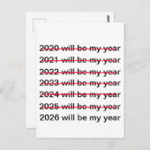 Carte Postale 2026 Will Be My Year Funny Sarcastic New Years (Devant / Derrière)