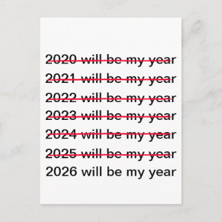 Carte Postale 2026 Will Be My Year Funny Sarcastic New Years
