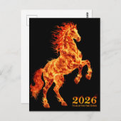 Carte Postale 2026 Year of the Fire Horse (Devant / Derrière)