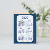 Carte Postale 2029 Alice Blue 6 Mois Mini Calendrier par Janz (Debout devant)