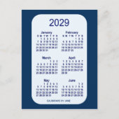 Carte Postale 2029 Alice Blue 6 Mois Mini Calendrier par Janz (Devant)