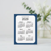 Carte Postale 2029 Police Box Blue 6 Mois Mini Calendrier par Ja (Debout devant)