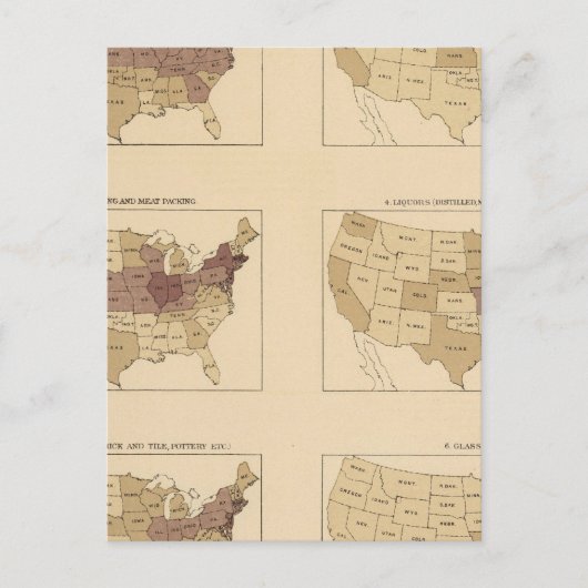 Carte Postale 204 Manufactures/mille² (Devant)