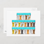 Carte Postale 20 ans de travail anniversaire Félicitations (Devant / Derrière)