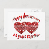Carte Postale 20 ans ensemble (Devant / Derrière)