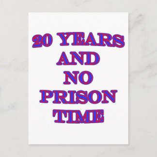 Carte Postale 20 et pas de peine de prison