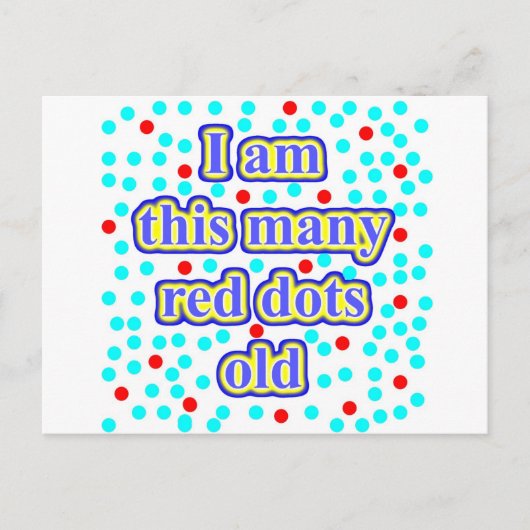 Carte Postale 20 points rouges vieux (Devant)