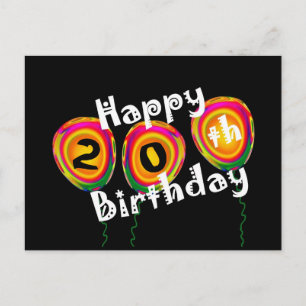 Carte Postale 20e anniversaire Ballons colorés