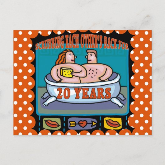 Carte Postale 20e anniversaire du Mariage (Devant)