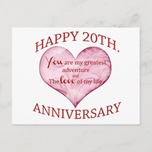 Carte Postale 20ème. Anniversaire