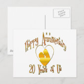 Carte Postale 20ème. Anniversaire (Devant / Derrière)