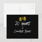 Carte Postale 20Th Wedding Anniversary Design Funny Husband Love (Devant / Derrière)