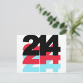 Carte Postale 214 Indicatif régional (Debout devant)