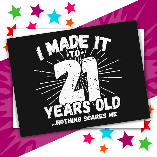 Carte Postale 21 ans drôle mème anniversaire 21 ans