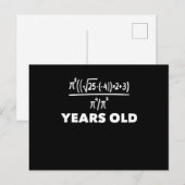 Carte Postale 21 ans équation algébrique Funny 21e anniversaire  (Devant / Derrière)