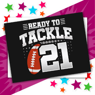 Carte Postale 21 Ans Tackle Football Party 21ème anniversaire