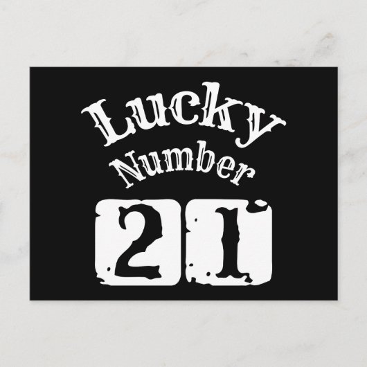 Carte Postale 21 - Lucky Numéro 21 Chuck (Devant)