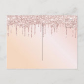 Carte Postale 21e anniversaire fleurons rose or parties scintill (Dos)