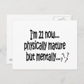 Carte Postale 21e anniversaire TShirts (Devant / Derrière)