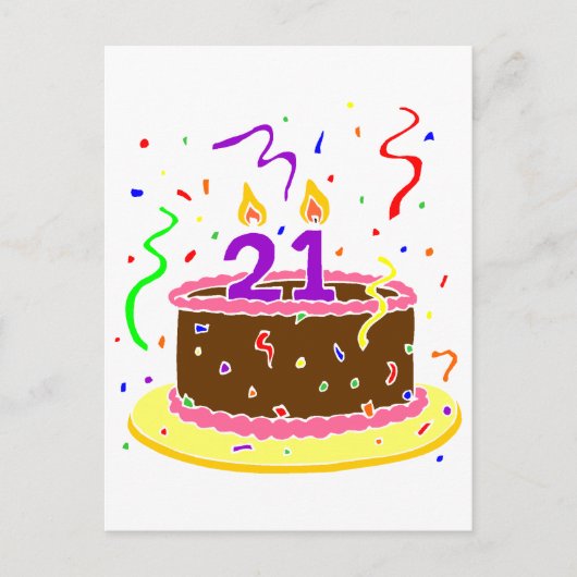 Carte Postale 21st Birthday Cake (Devant)