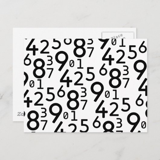 CARTE POSTALE 225 CHIFFRES DE RANDOM FRACTIONS MATHARITHMÉTIQUE (Devant / Derrière)