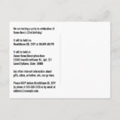 Carte Postale 22e anniversaire - Fun Fireworks, Rainbow Look "22 (Dos)