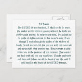 Carte Postale 23 psaumes (Devant / Derrière)