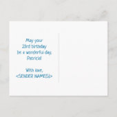 Carte Postale 23e anniversaire : Bold, amusant, simple, arc-en-c (Dos)