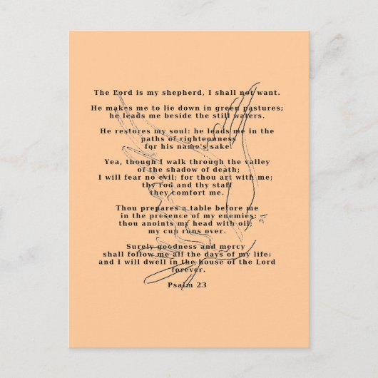 Carte postale 23e Psaume (Devant)