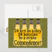 Carte Postale 24 Bouteilles de bière (Devant / Derrière)