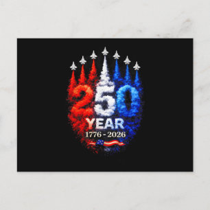 Carte Postale 250 Ans Américain 1776 2026 250ème USA Patriotique