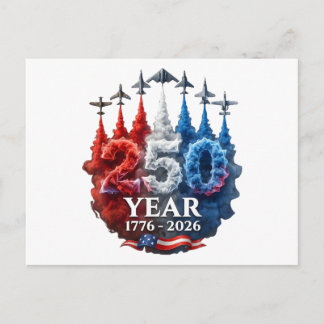 Carte Postale 250 Ans Américain 250e USA Patriotique 4 juillet