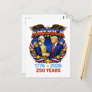 Carte Postale 250 Ans d'Amérique Anniversaire 250ème