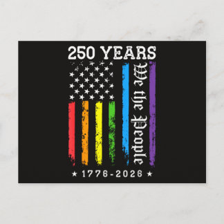 Carte Postale 250 Ans de Drapeau de Fierté LGBT Américain 250e A
