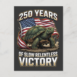 Carte Postale 250 Ans de Victoire Lent et Implacable Tortue