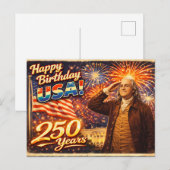 Carte Postale 250 Ans d'Excellence Benjamin Franklin USA (Devant / Derrière)