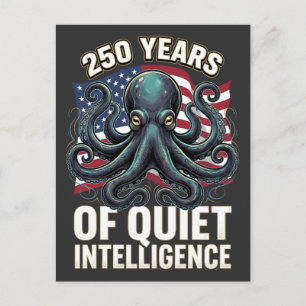 Carte Postale 250 Ans d'Intelligence Silencieuse Pieuvre