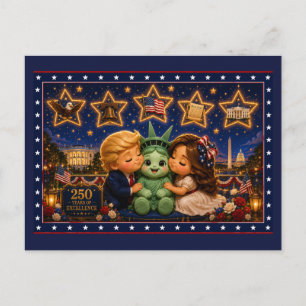 Carte Postale 250 Célébration Semiquincentennale des États-Unis