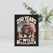 Carte Postale 250 Years of Wild Resilience Bison (Debout devant)