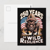 Carte Postale 250 Years of Wild Resilience Bison (Devant / Derrière)