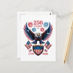 Carte Postale 250e anniversaire 250 ans États-Unis 1776