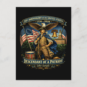 Carte Postale 250e anniversaire États-Unis 1776–2026 Patrimoine